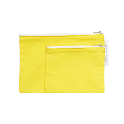 BASIC COTTON POUCH &#039;YELLOW&#039;베이직 코튼 파우치 &#039;옐로우&#039;